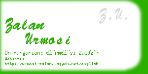 zalan urmosi business card